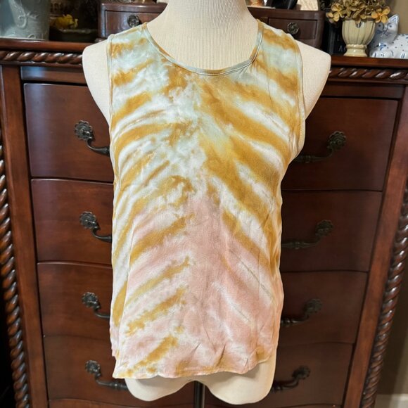 Young Fabulous & Broke Tops - YOUNG FABULOUS & BROKE Tie Dye Sleeveless Top